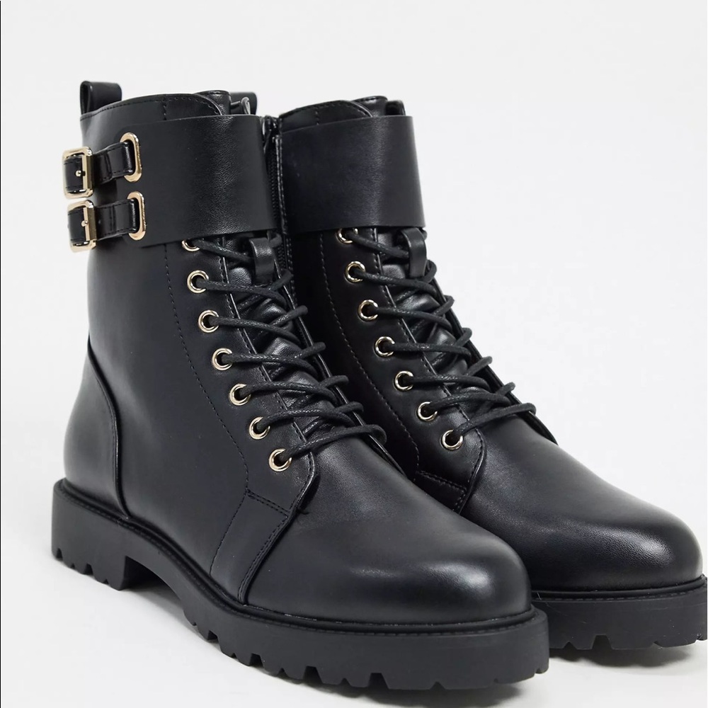 ASOS DESIGN 11 Wide Adele lace up boots